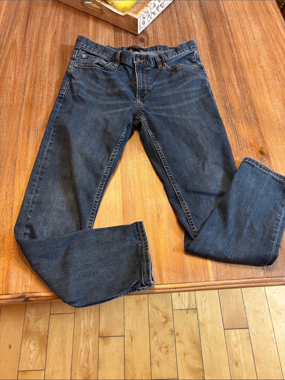 Men's Dark Blue Denim Jeans - Classic Straight Fit by Banana Republic